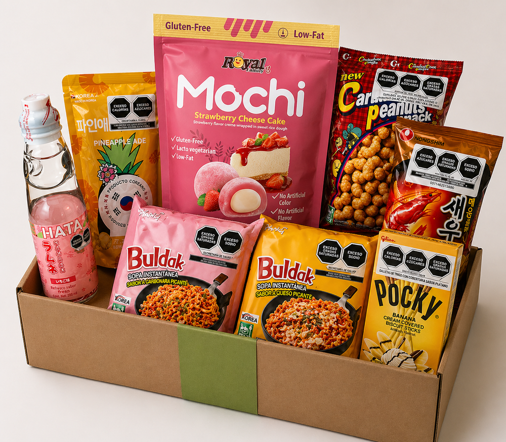 Snackbox Party Snackura — caja de snacks asiáticos, presentación pequeña